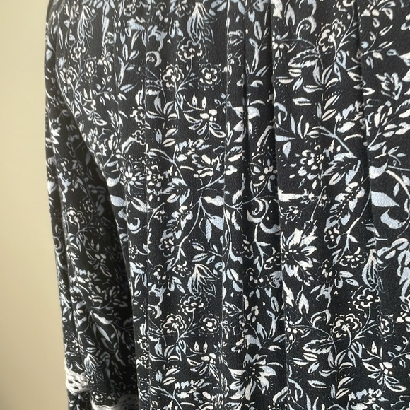 Free People blue floral tiered flowy square neck peasant blouse size medium - Picture 6 of 8